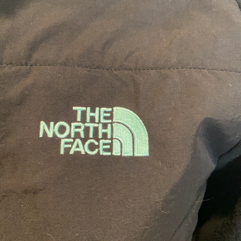 North Face Fleece Black and Mint Jacket - Picture 2 of 3